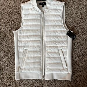 FLX white full zip men’s vest size S